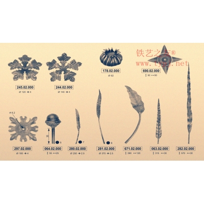 Iron art leaves