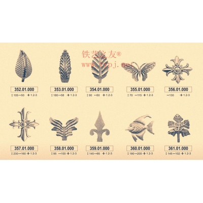 Iron art leaves